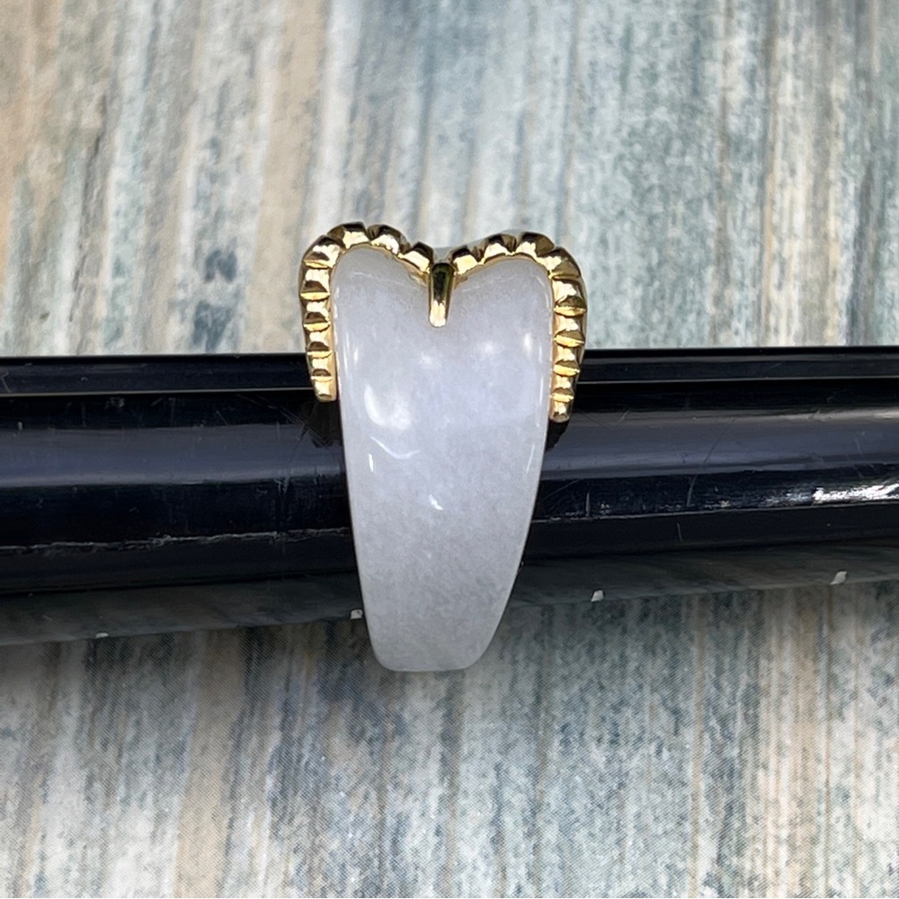 ⭐️Itaor Italy stone carved vermiel sterling silver buckle ring - Picture 11 of 12